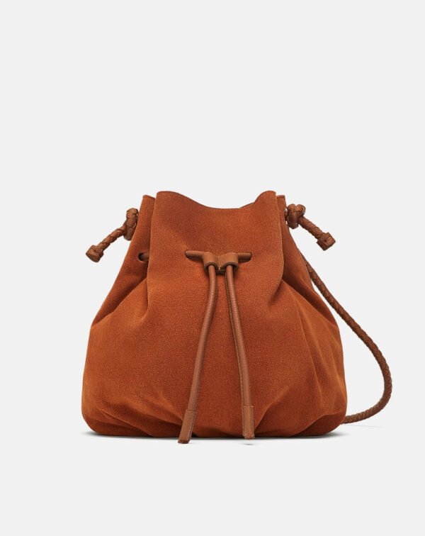 Split Crossbody Bucket Bag