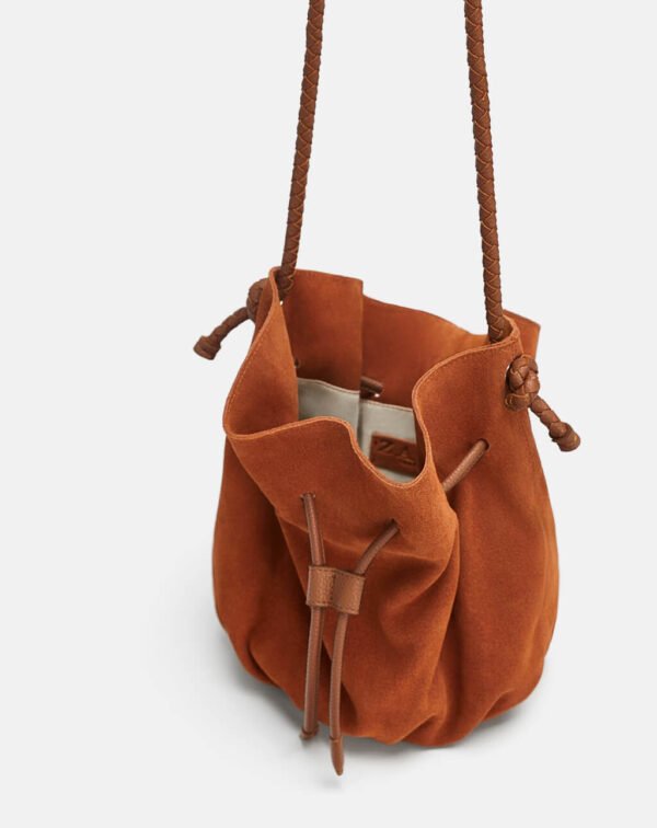Split Crossbody Bucket Bag