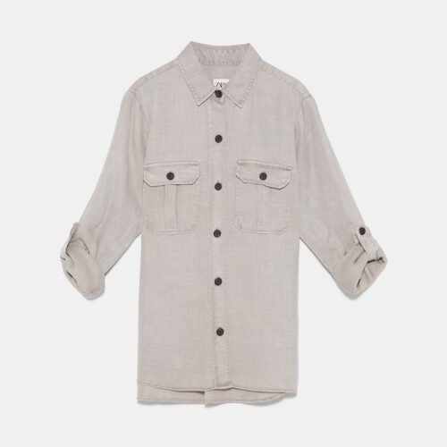 Neck T-Shirt Gray